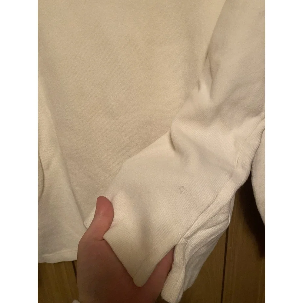 Polo Ralph Lauren Estate-Rib Quarter-Zip Pullover Men's XL Cream Flesh Pony Prep